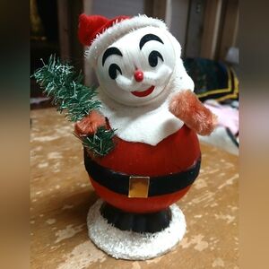Festive Vintafe Satin Thread Santa Claus Holiday Decoration